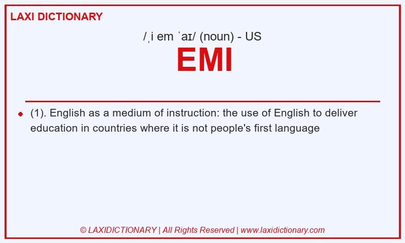 Definition EMI in American English