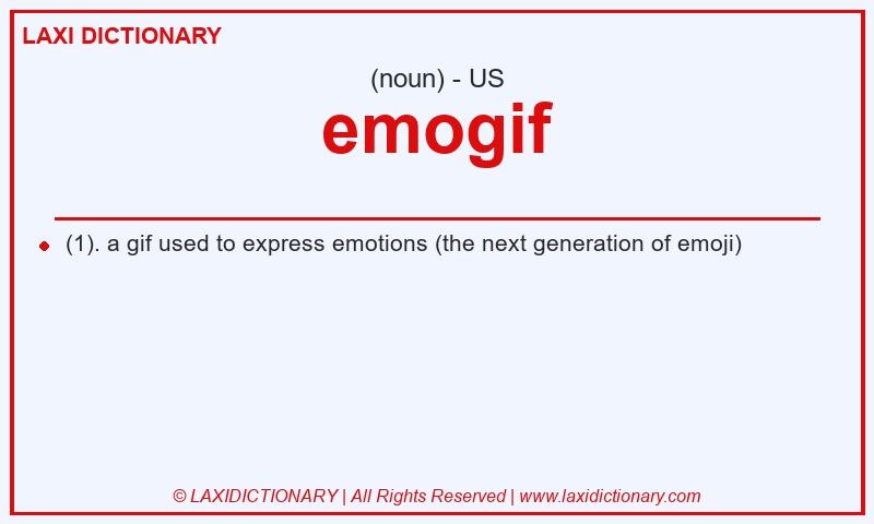 Definition emogif in American English