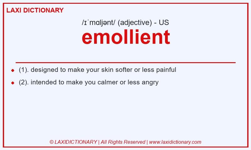 Definition emollient in American English