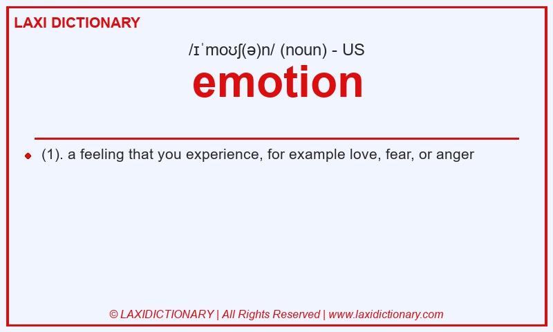 Definition emotion in American English