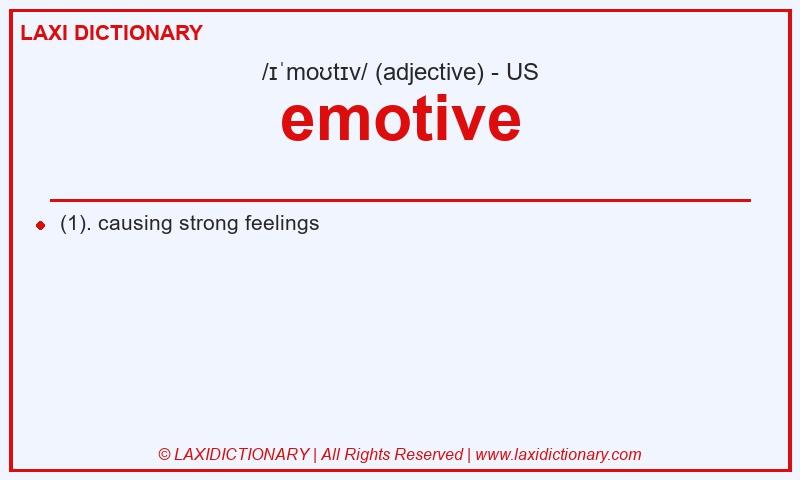 Definition emotive in American English