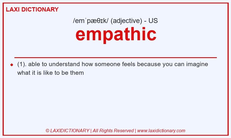 Definition empathic in American English