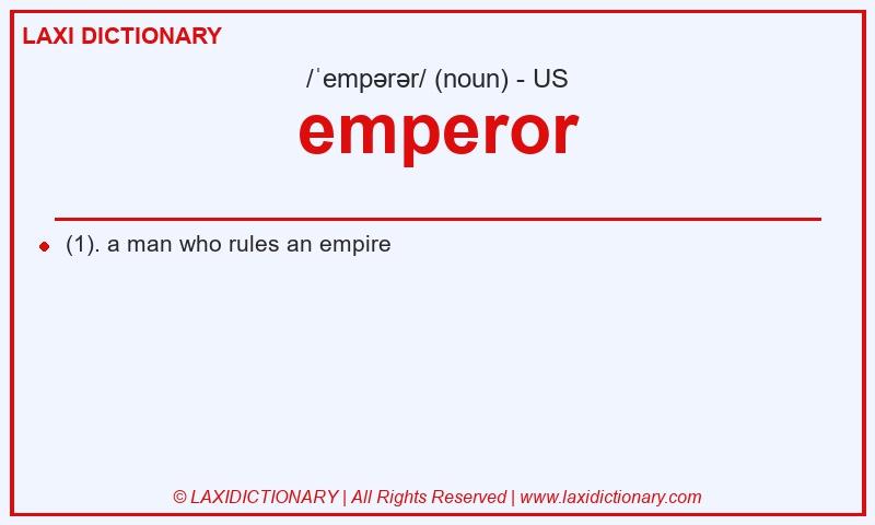 Definition emperor in American English