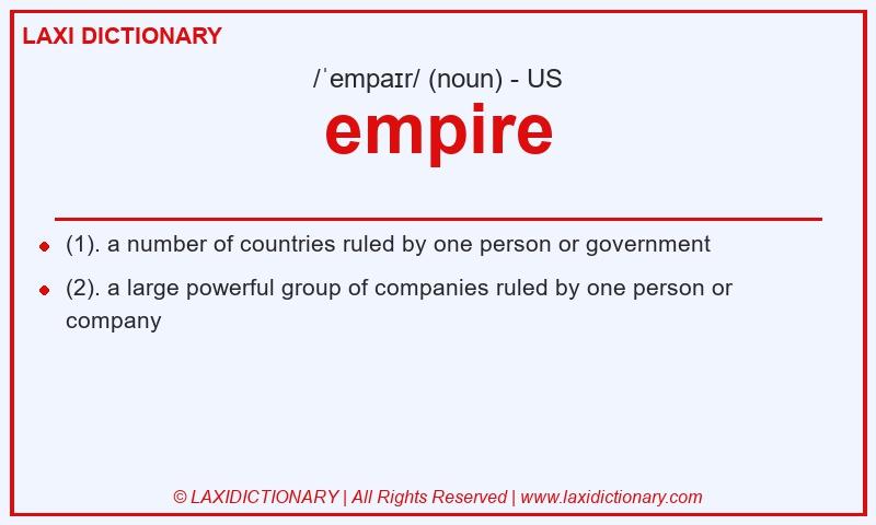 Definition empire in American English