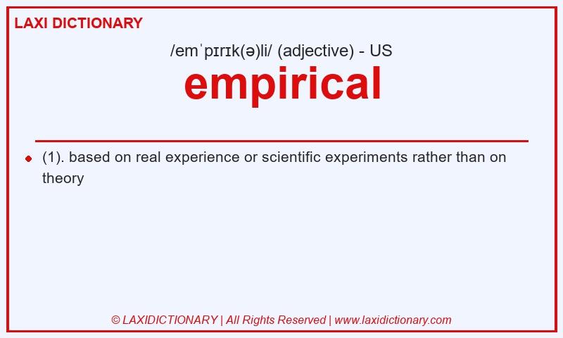Definition empirical in American English