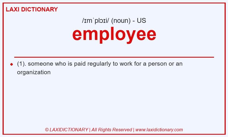 Definition employee in American English