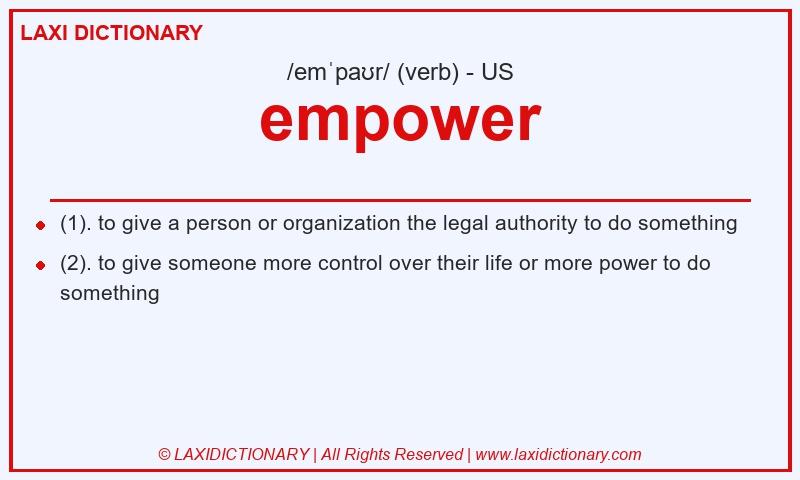 Definition empower in American English
