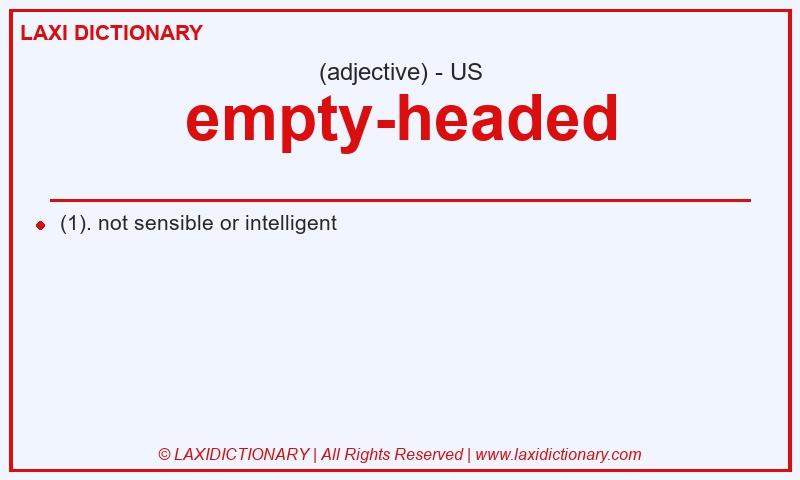 Definition empty-headed in American English