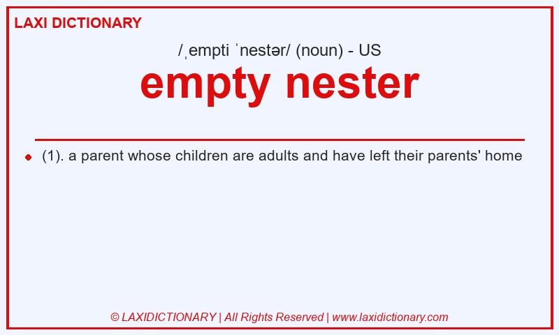 Definition empty nester in American English