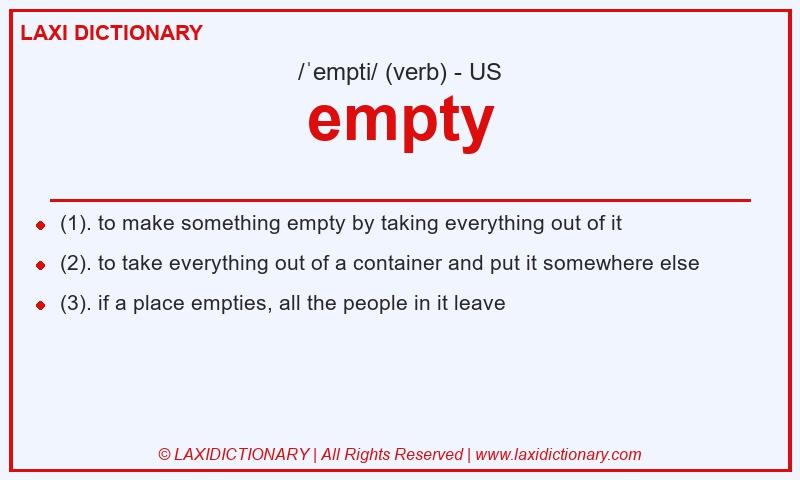 Definition empty in American English