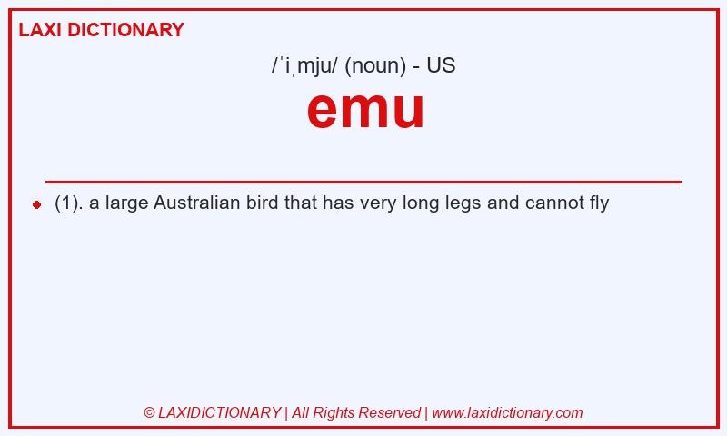Definition emu in American English