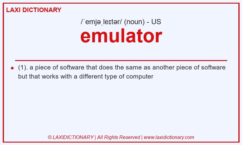 Definition emulator in American English