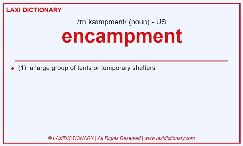 Definition encampment in American English