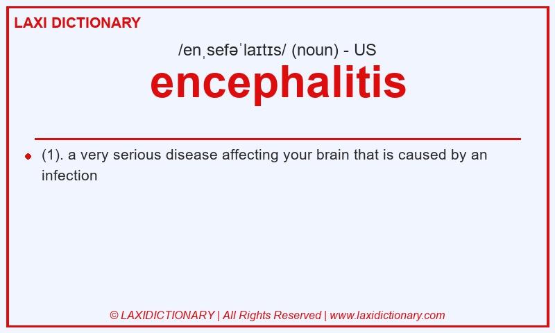 Definition encephalitis in American English