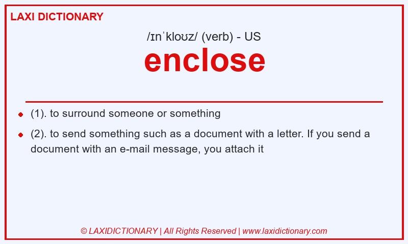 Definition enclose in American English
