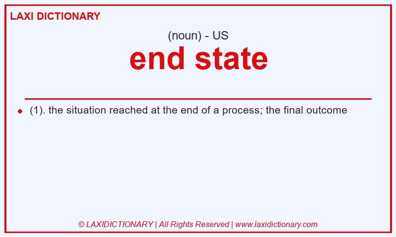 Definition end state in American English