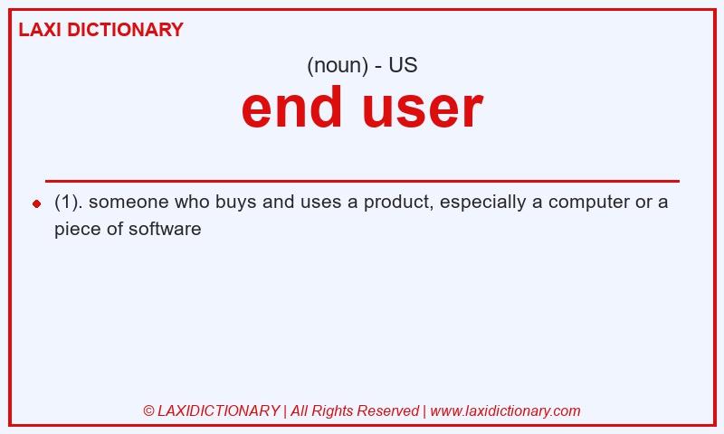 Definition end user in American English