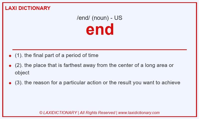 Definition end in American English