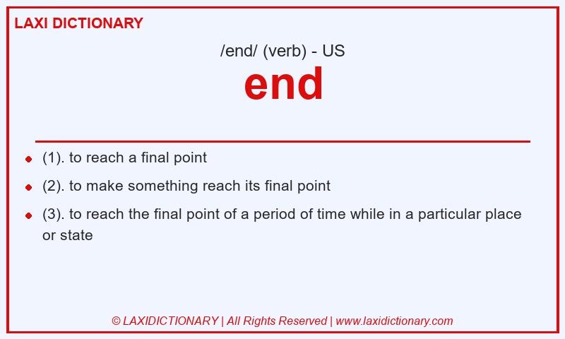 Definition end in American English