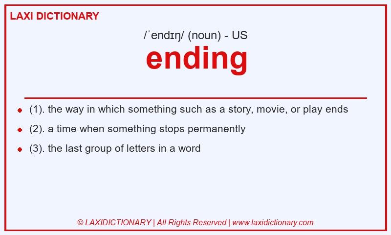 Definition ending in American English