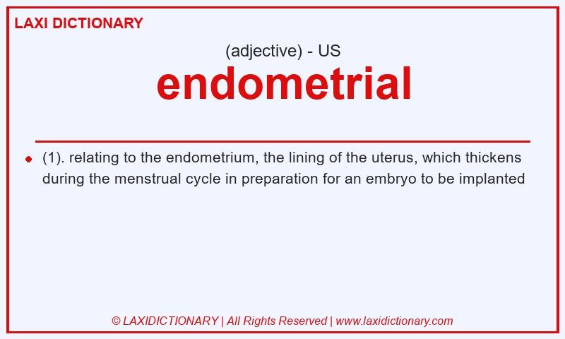 Definition endometrial in American English