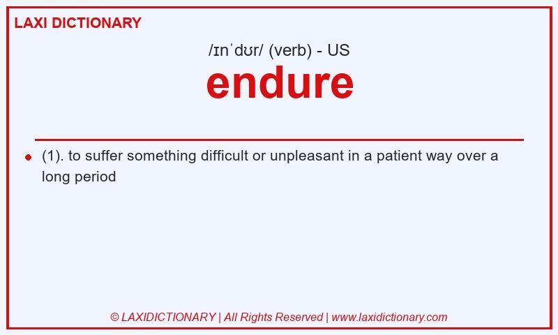 Definition endure in American English