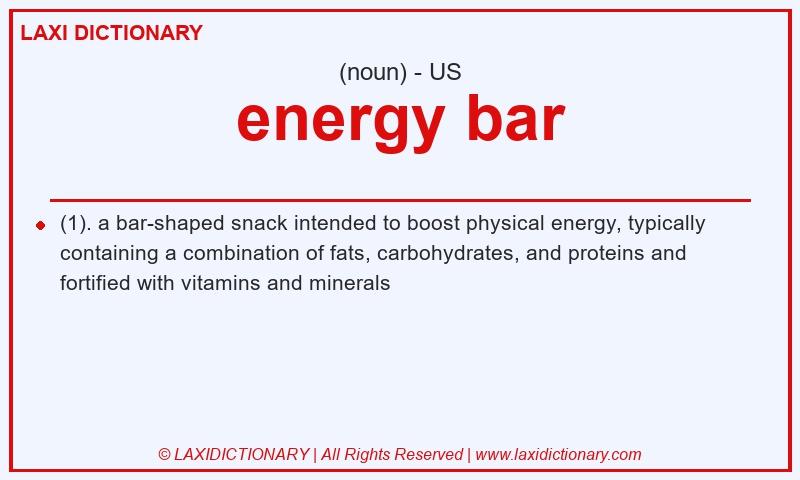 Definition energy bar in American English
