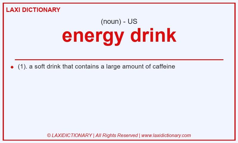 Definition energy drink in American English