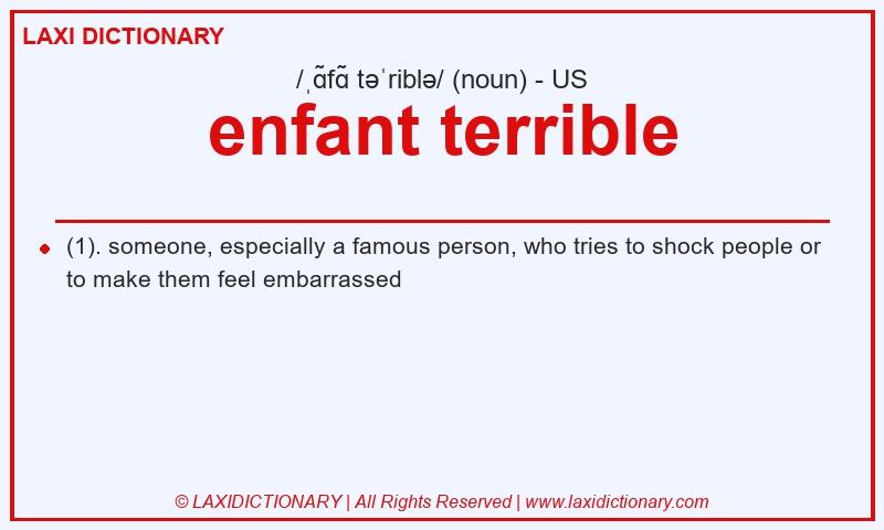 Definition enfant terrible in American English