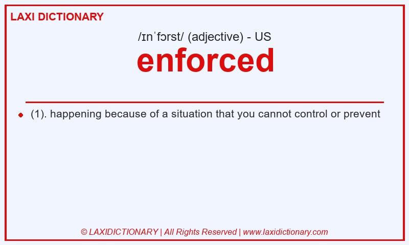 Definition enforced in American English