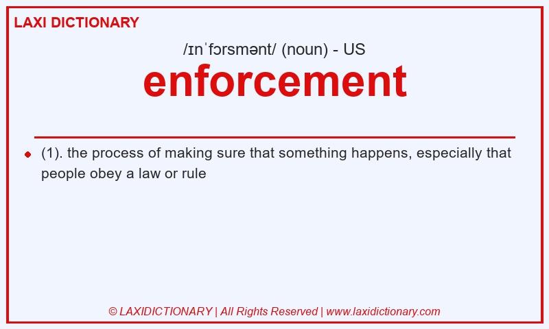 Definition enforcement in American English