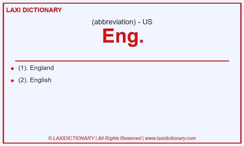 Definition Eng. in American English