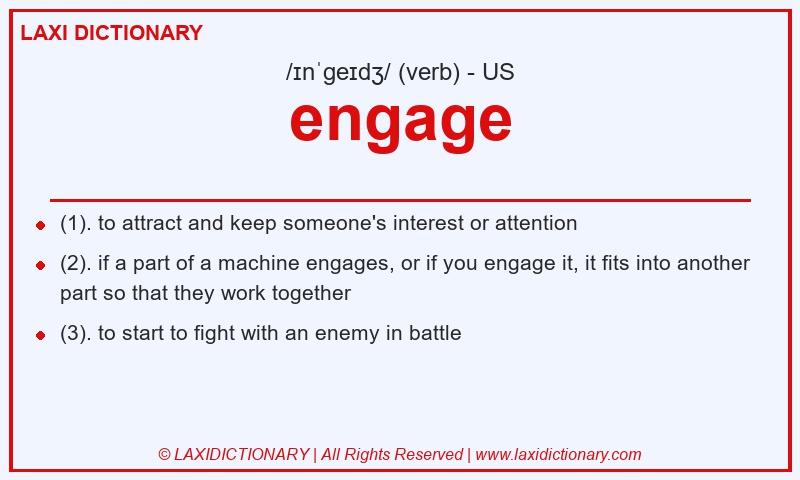 Definition engage in American English