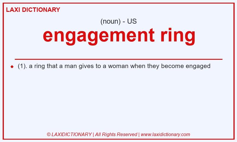 Definition engagement ring in American English