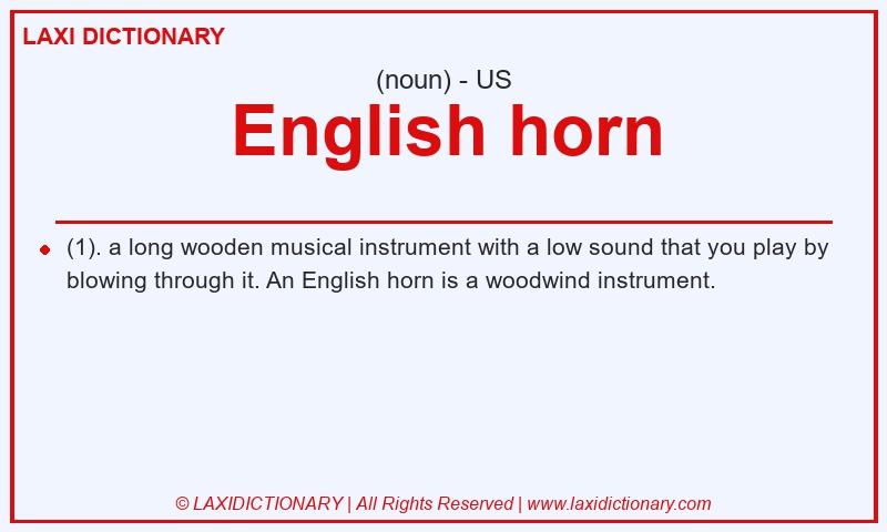 Definition English horn in American English