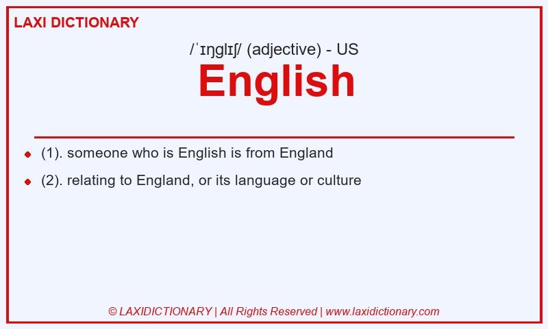 Definition English in American English