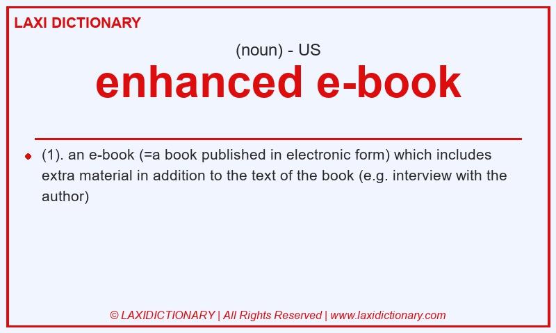Definition enhanced e-book in American English