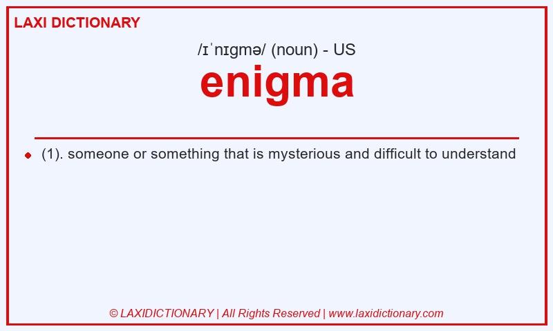 Definition enigma in American English