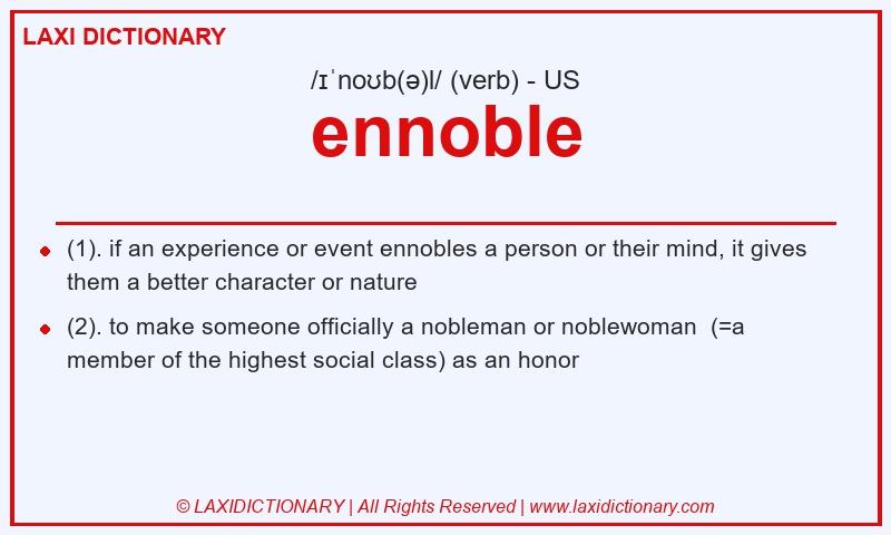Definition ennoble in American English