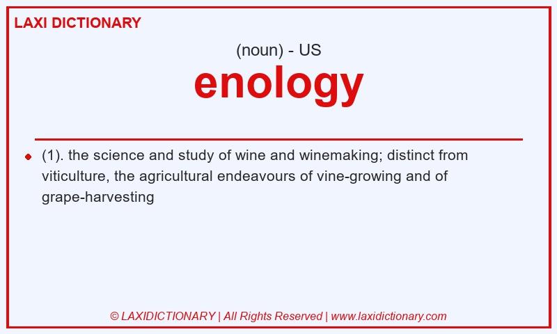 Definition enology in American English