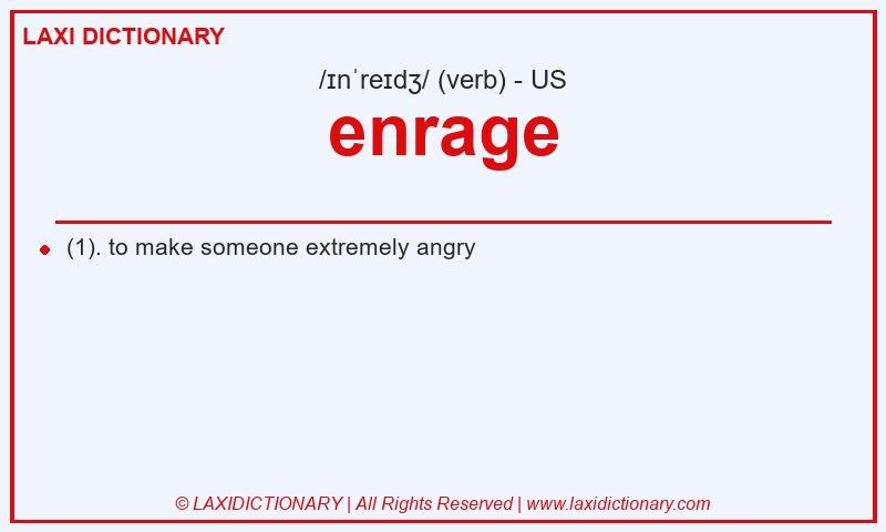 Definition enrage in American English
