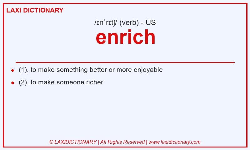 Definition enrich in American English