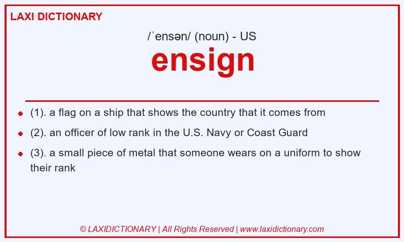 Definition ensign in American English