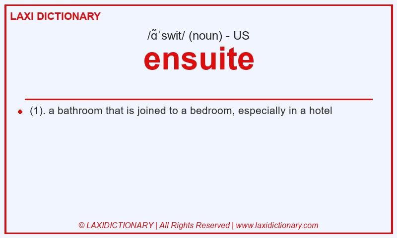 Definition ensuite in American English