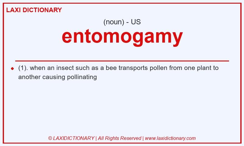 Definition entomogamy in American English