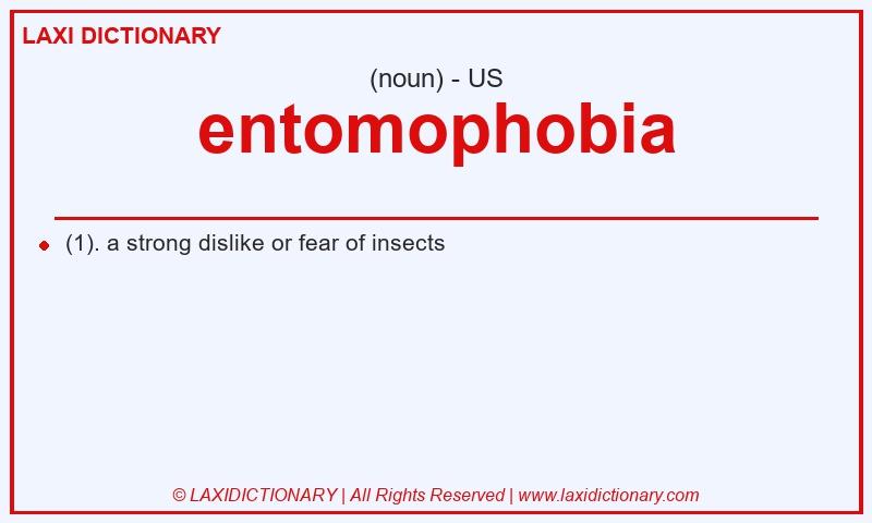 Definition entomophobia in American English