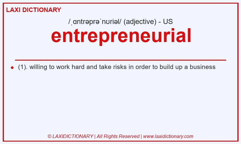 Definition entrepreneurial in American English