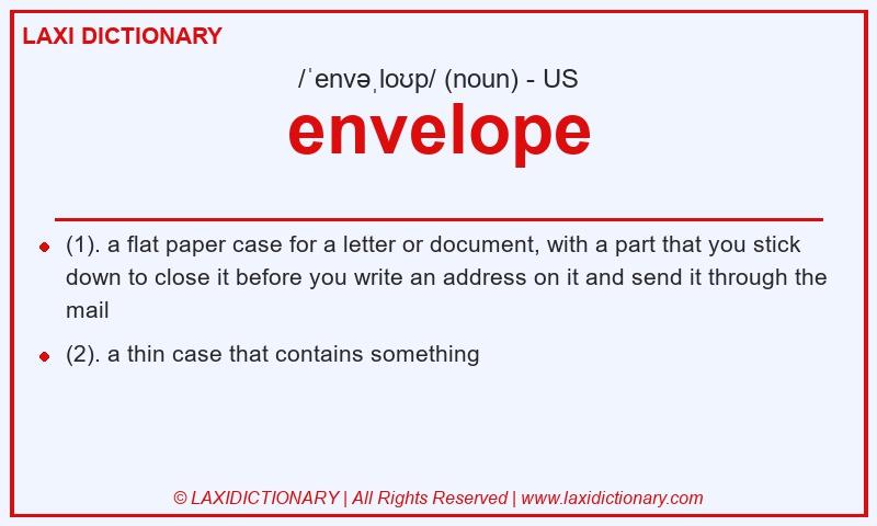 Definition envelope in American English