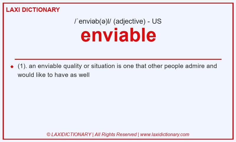 Definition enviable in American English
