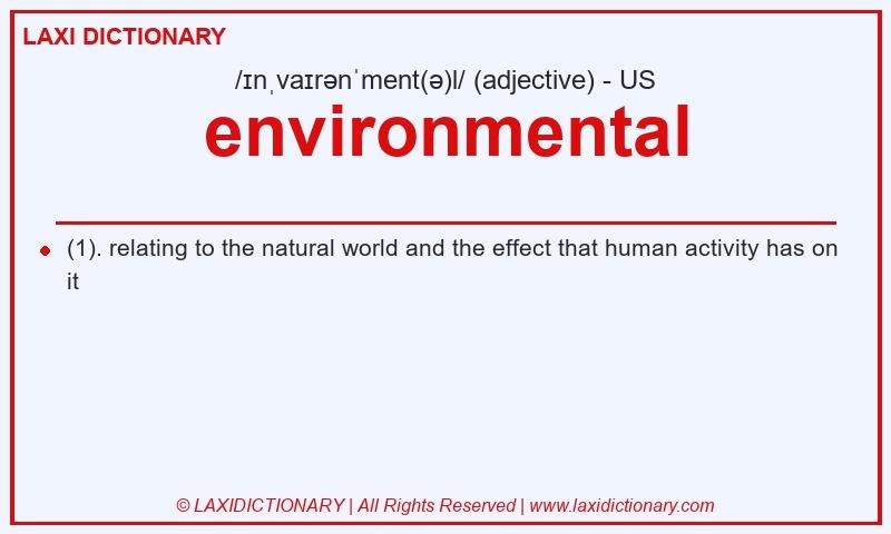 Definition environmental in American English